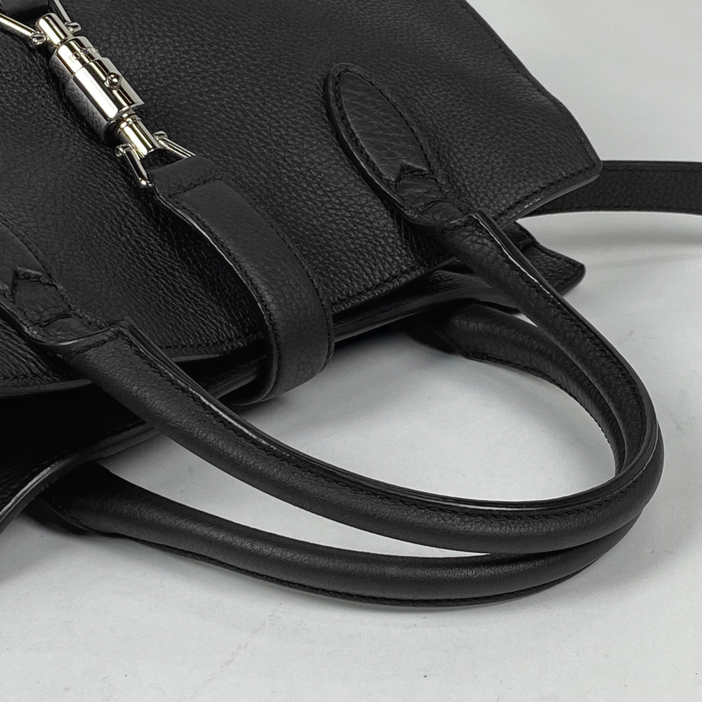 Gucci New Jackie Line 2WAY Shoulder Bag Leather Black - Picture 5 of 7